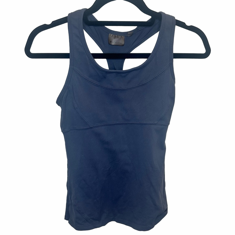 Athleta Navy Blue Racerback Tank Top Size XXSmall